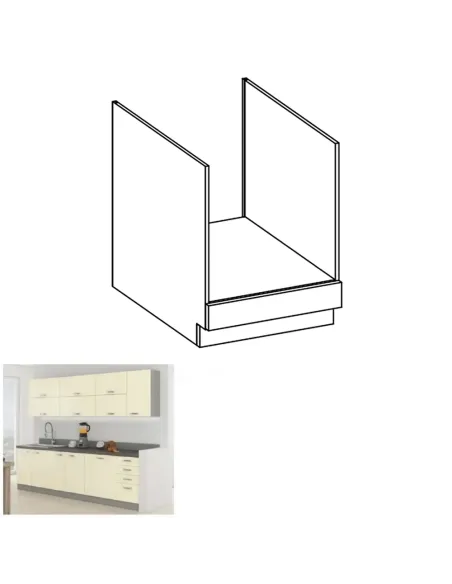 Dulap inferior, PRADO, bucătărie, 60x82x52 cm, PAL melaminat | MobilaOK