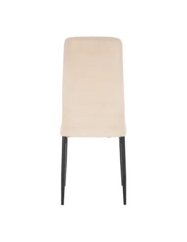 Scaun, COLETA NOVA, dining, 41x49x96 cm, catifea bej / metal negru | MobilaOK
