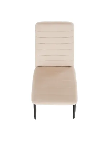 Scaun, COLETA NOVA, dining, 41x49x96 cm, catifea bej / metal negru | MobilaOK