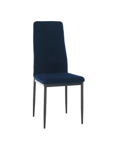 Scaun COLETA NOVA sufragerie, 41x49x96 cm, catifea albastră/metal negru | MobilaOK