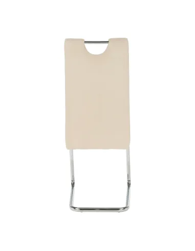 Scaun de masă, ABIRA NEW, dining, 43x44x96 cm, catifea bej și crom | MobilaOK