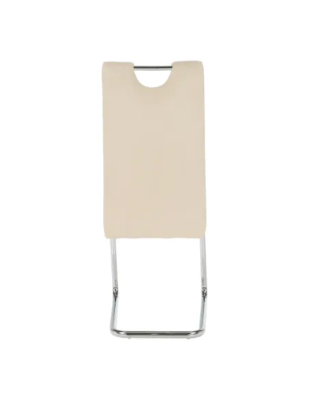 Scaun de masă, ABIRA NEW, dining, 43x44x96 cm, catifea bej și crom | MobilaOK