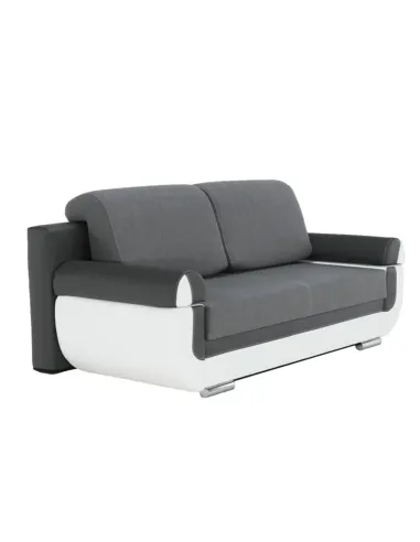 Canapea KARDYN, colțar extensibil living, 204x89x90 cm, piele ecologică/textil | MobilaOK