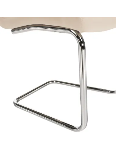 Scaun, SALOMA NEW, dining, 42x56.5x105 cm, catifea bej / metal crom | MobilaOK