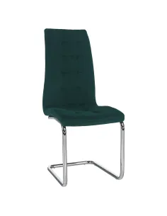 Scaun de masă, SALOMA NEW, dining, 42x56.5x105 cm, catifea smarald / crom | MobilaOK
