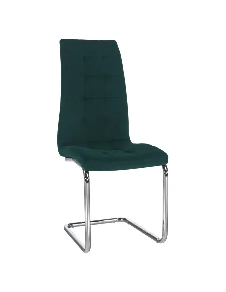 Scaun de masă, SALOMA NEW, dining, 42x56.5x105 cm, catifea smarald / crom | MobilaOK