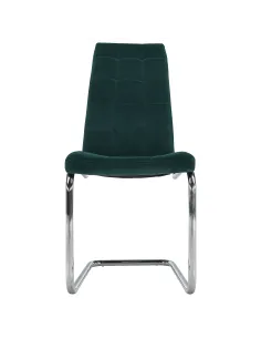 Scaun de masă, SALOMA NEW, dining, 42x56.5x105 cm, catifea smarald / crom | MobilaOK 2