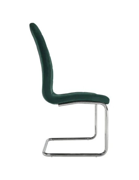 Scaun de masă, SALOMA NEW, dining, 42x56.5x105 cm, catifea smarald / crom | MobilaOK