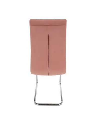 Scaun de masă, SALOMA NEW, dining, 42x56.5x105 cm, catifea roz / crom | MobilaOK