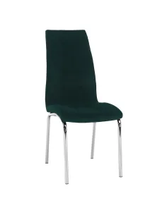 Scaun de masă GERDA NEW, sufragerie, 42x58x103 cm, catifea și crom | MobilaOK