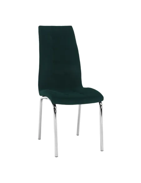 Scaun de masă GERDA NEW, sufragerie, 42x58x103 cm, catifea și crom | MobilaOK