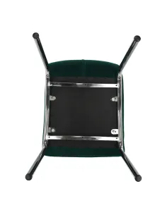 Scaun de masă GERDA NEW, sufragerie, 42x58x103 cm, catifea și crom | MobilaOK 2