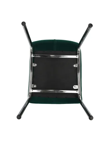 Scaun de masă GERDA NEW, sufragerie, 42x58x103 cm, catifea și crom | MobilaOK