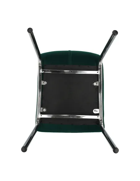 Scaun de masă GERDA NEW, sufragerie, 42x58x103 cm, catifea și crom | MobilaOK