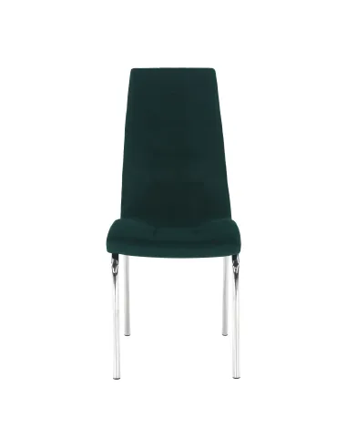 Scaun de masă GERDA NEW, sufragerie, 42x58x103 cm, catifea și crom | MobilaOK