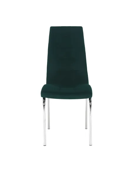 Scaun de masă GERDA NEW, sufragerie, 42x58x103 cm, catifea și crom | MobilaOK