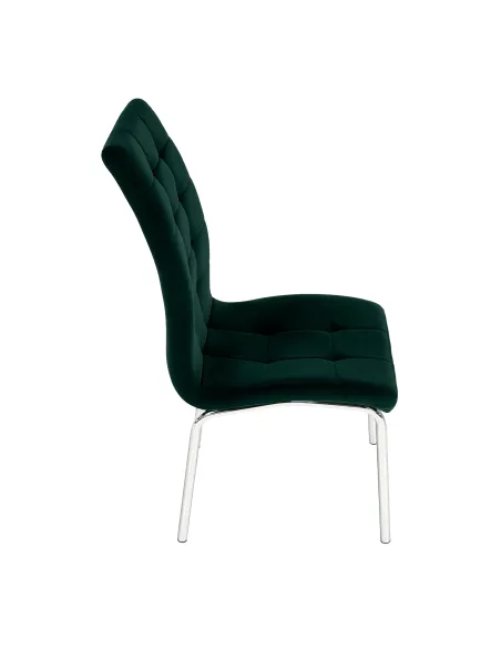 Scaun de masă GERDA NEW, sufragerie, 42x58x103 cm, catifea și crom | MobilaOK