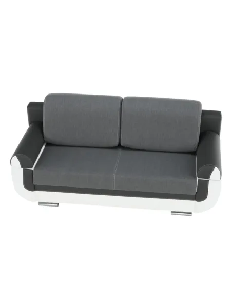 Canapea KARDYN, colțar extensibil living, 204x89x90 cm, piele ecologică/textil | MobilaOK