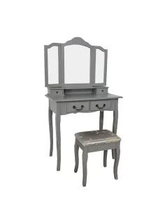 Masă de toaletă REGINA NEW, dormitor, 80x40x142 cm, MDF și lemn masiv | MobilaOK