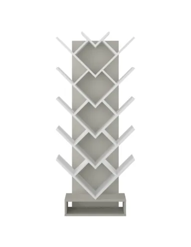 Raft VEVEY, living/dormitor/birou, 59x21.6x150 cm, PAL, gri/alb | MobilaOK