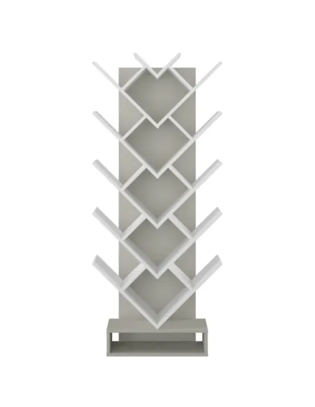 Raft VEVEY, living/dormitor/birou, 59x21.6x150 cm, PAL, gri/alb | MobilaOK