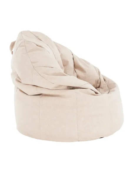 Fotoliu Puff KENOD, living, 80x80x95 cm, tesatura bej | MobilaOK