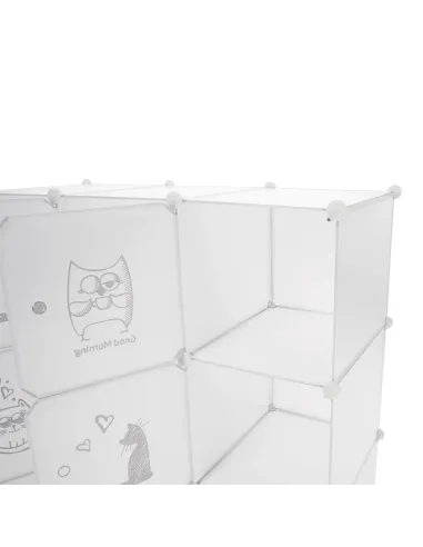 Dulap Copii KITARO, dormitor copii, 107x47x142 cm, metal și plastic | MobilaOK