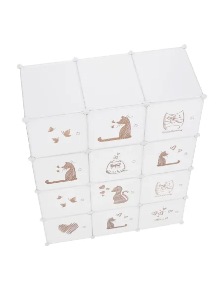 Dulap Copii KITARO, dormitor copii, 107x47x142 cm, metal și plastic | MobilaOK