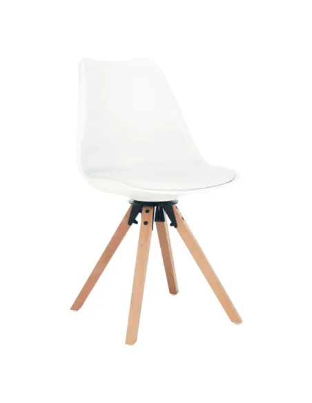 Scaun pivotant elegant, alb, ETOSA | MobilaOK