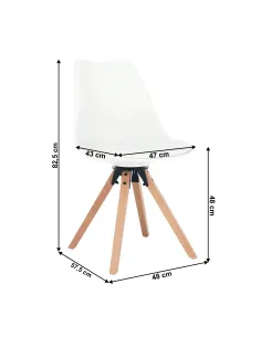 Scaun pivotant elegant, alb, ETOSA | MobilaOK 2