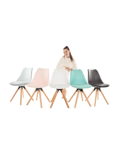 Scaun pivotant elegant, alb, ETOSA | MobilaOK
