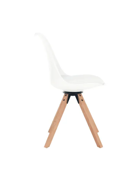 Scaun pivotant elegant, alb, ETOSA | MobilaOK