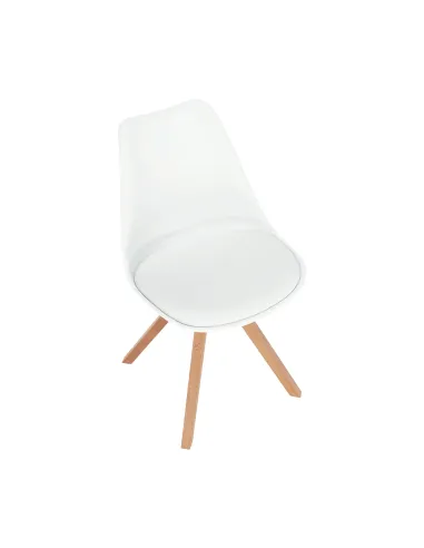 Scaun pivotant elegant, alb, ETOSA | MobilaOK