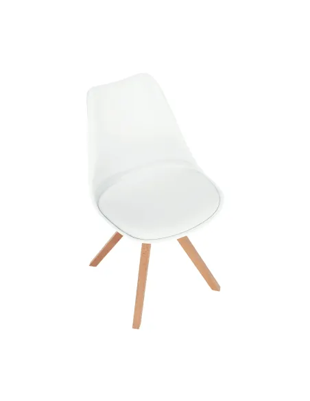 Scaun pivotant elegant, alb, ETOSA | MobilaOK