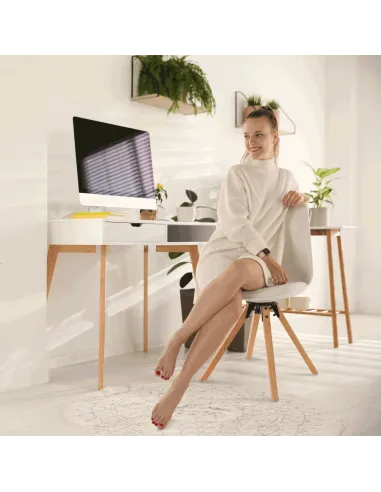 Scaun pivotant elegant, alb, ETOSA | MobilaOK
