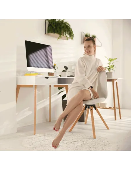 Scaun pivotant elegant, alb, ETOSA | MobilaOK