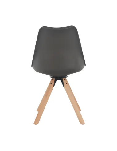 Scaun pivotant ETOSA, birou, 48x57.5x82.5 cm, piele ecologică, lemn fag | MobilaOK
