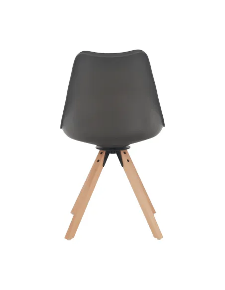 Scaun pivotant ETOSA, birou, 48x57.5x82.5 cm, piele ecologică, lemn fag | MobilaOK