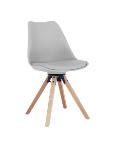 Scaun pivotant elegant, gri deschis, ETOSA | MobilaOK