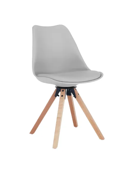 Scaun pivotant elegant, gri deschis, ETOSA | MobilaOK