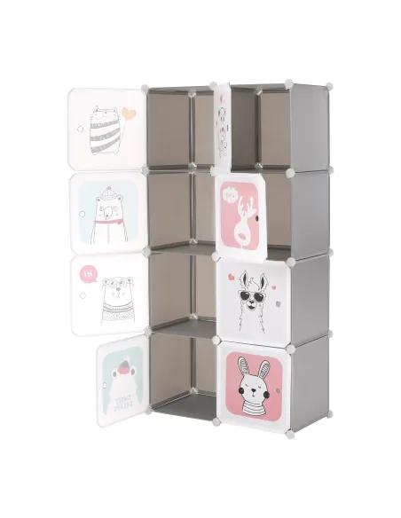 Dulap modular pentru copii ATREY, dormitor copii, 74x37x148 cm, metal și plastic | MobilaOK