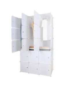 Dulap modular ZALVO, dormitor/hol/birou, 111x46x185 cm, metal și plastic | MobilaOK