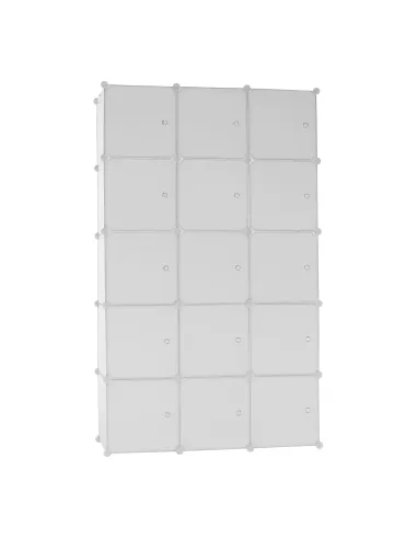 Dulap modular ZALVO, dormitor/hol/birou, 111x46x185 cm, metal și plastic | MobilaOK