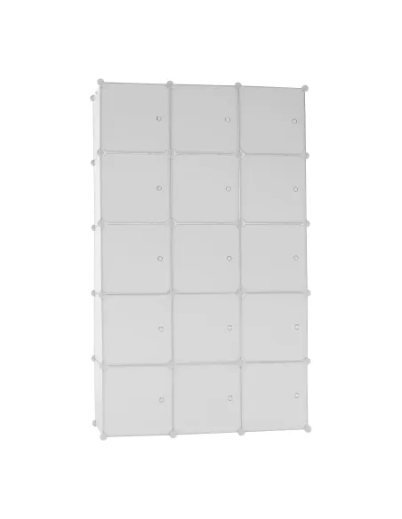 Dulap modular ZALVO, dormitor/hol/birou, 111x46x185 cm, metal și plastic | MobilaOK