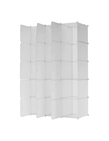 Dulap modular ZALVO, dormitor/hol/birou, 111x46x185 cm, metal și plastic | MobilaOK