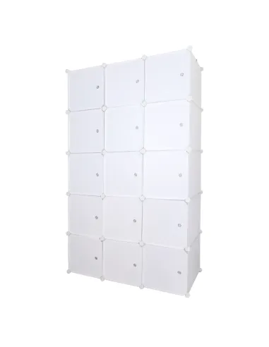 Dulap modular ZALVO, dormitor/hol/birou, 111x46x185 cm, metal și plastic | MobilaOK
