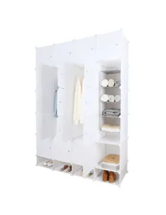 Dulap ZAFOD, modular, hol/dormitor, 148x46x202 cm, metal și plastic | MobilaOK