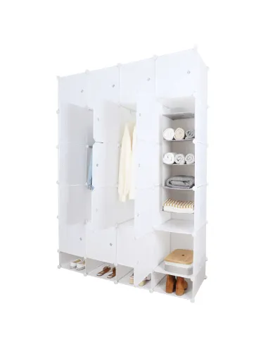 Dulap ZAFOD, modular, hol/dormitor, 148x46x202 cm, metal și plastic | MobilaOK