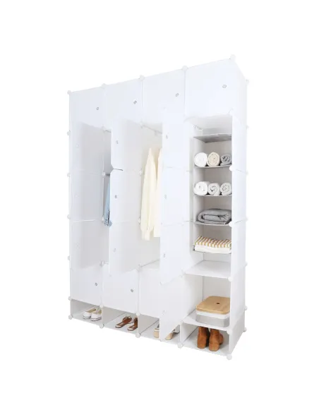 Dulap ZAFOD, modular, hol/dormitor, 148x46x202 cm, metal și plastic | MobilaOK