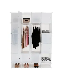 Dulap ZAFOD, modular, hol/dormitor, 148x46x202 cm, metal și plastic | MobilaOK 2